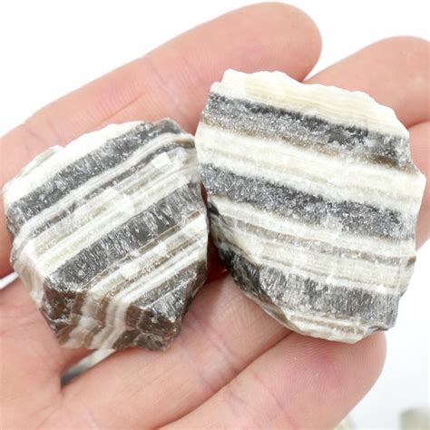 Calcite Zebra Banded Natural Rough ⋆ The Mystic Cat