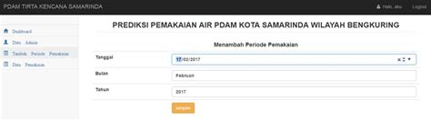 Prediksi Pemakaian Air Pdam Menggunakan Metode Simple Moving Average