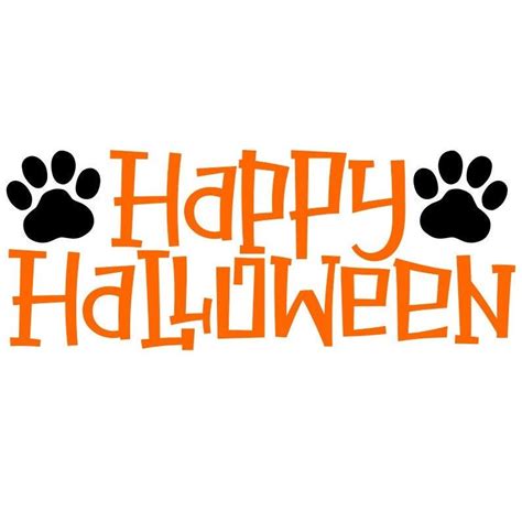 Happy Halloween Svg Dog Bandana Svg Halloween Paw Print Svg Digital