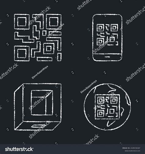 Qr Codes Qrcode Scanner Icon Set Stock Illustration 2149158187