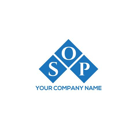 SOP letter logo design on WHITE background. SOP creative initials ...