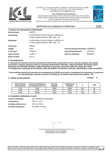 S036577 2021 BU02 Bureta CERTIFICADO DE CALIBRAÇÃO Nº S036577 2021