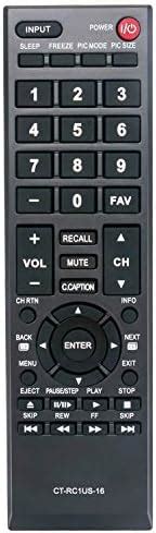 Amazon New CT RC1US 16 Remote Control Replacement For Toshiba TV