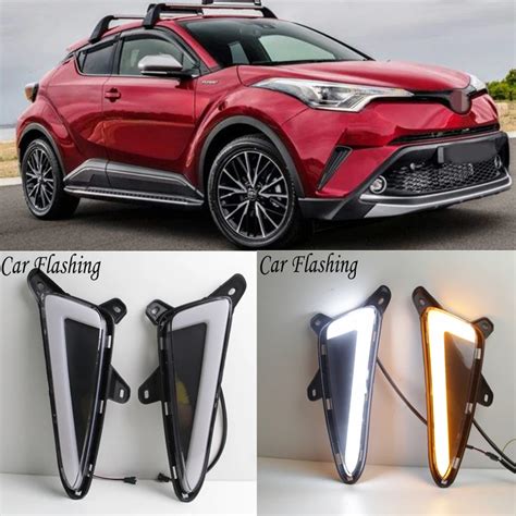 2PCS For Toyota CHR C HR 2016 2017 2018 2019 LED DRL Daytime Running