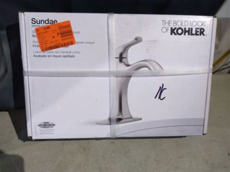 Kohler Sundae Widespread Handle Bathroom Faucet Brushed Nickel