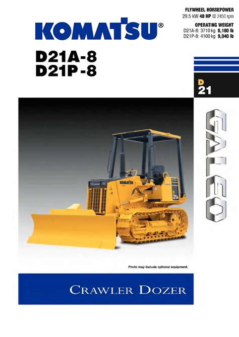 Komatsu Catalogue Specification Sheets Crawler Dozer D21A D21P 8