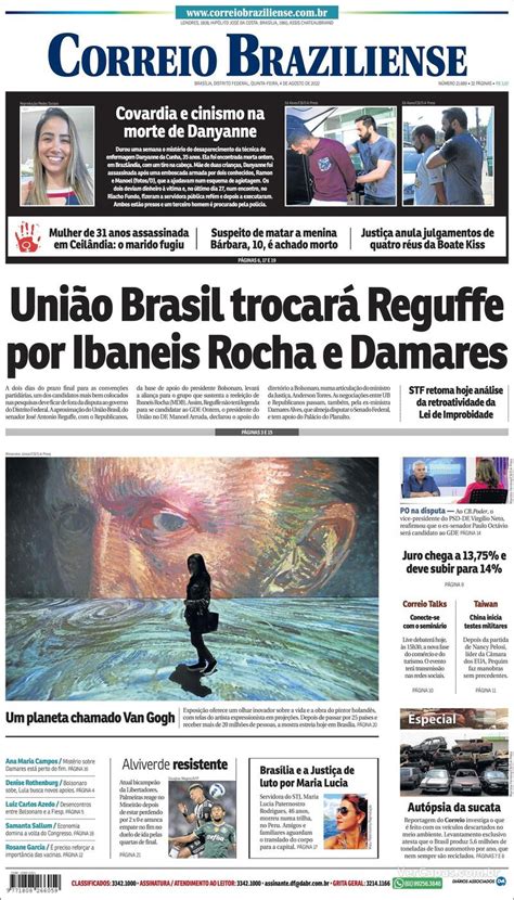 Capa Correio Braziliense S Bado De Janeiro De