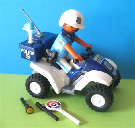 Playmobil Policier Sur Son Quad R Tro Friction R F Eur