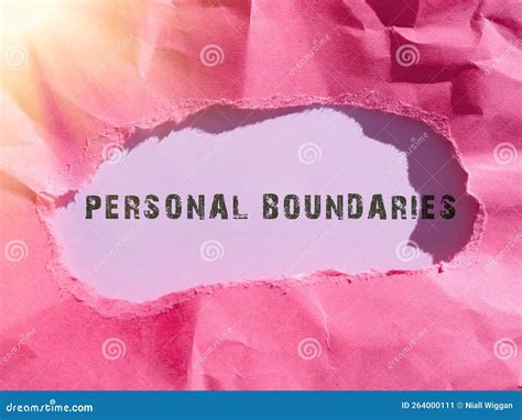 Conceptual Display Personal Boundaries Business Approach Something