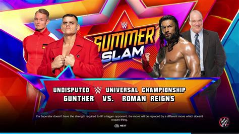 Gunther Vs Roman Reigns The Ring General Vs The Tribal Chief