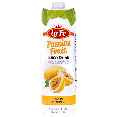 Passion Fruit Juice Drink La Fe Foods