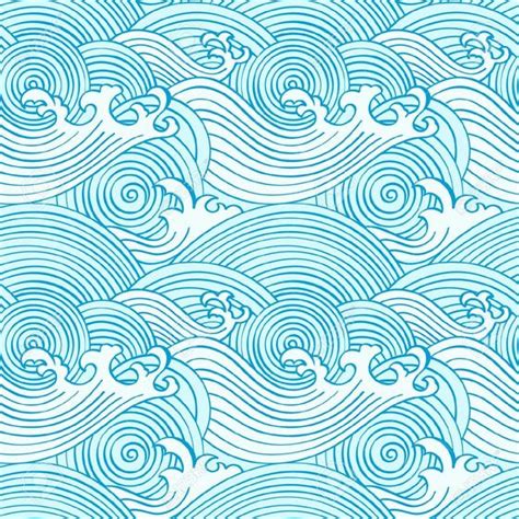 Japanese Wave Pattern Clip Art Library