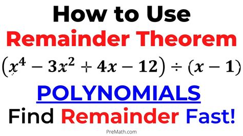 How To Find Remainder In Polynomial Division