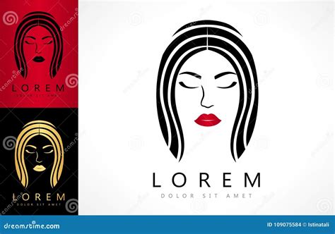 Vector Del Logotipo De La Cara Y Del Pelo De La Mujer Ilustraci N Del