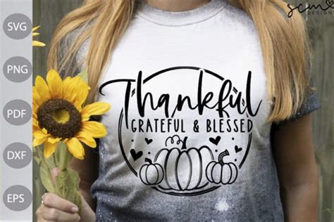 Thankful Grateful Blessed Svg Design Graphic By Scmdesign · Creative