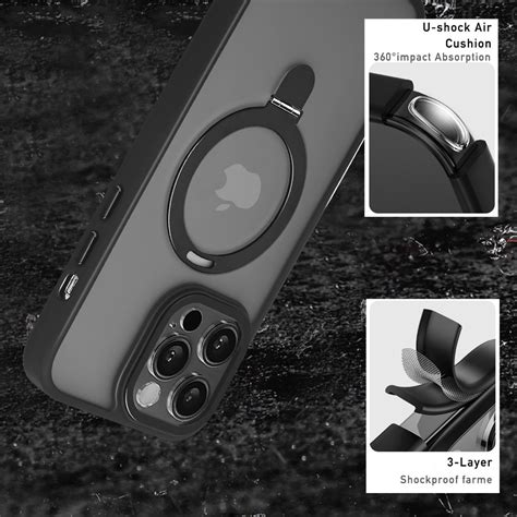 Iphone 13 Pro Max Phone Case With Built In Magnetic Kickstand Supports Magsafe Wireless