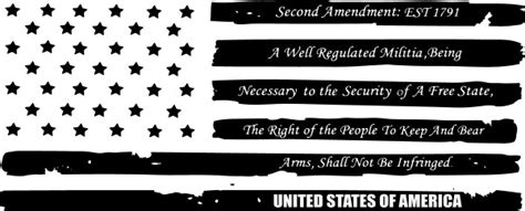 AMERICAN FLAG SECOND AMENDMENT DECAL / STICKER 92