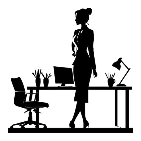 Premium Vector A Business Women Vector Silhouette