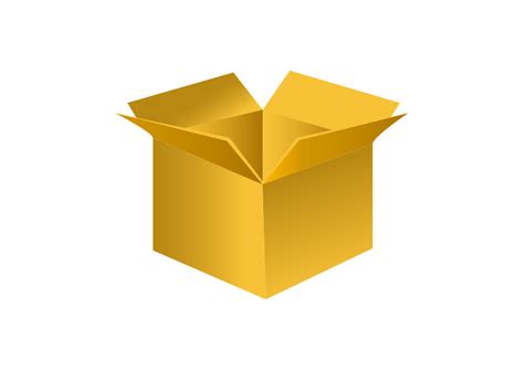 Open Yellow Box Vector