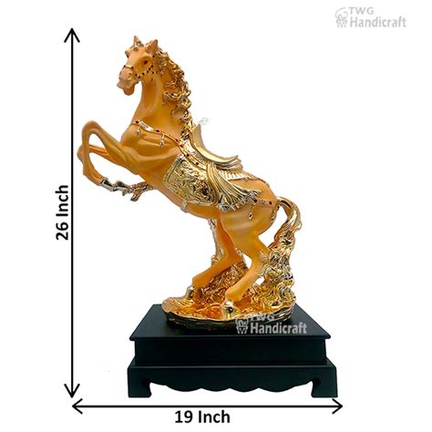 Horse Statue Figurine Manufacturers In India Gold Plated Horse Sculp