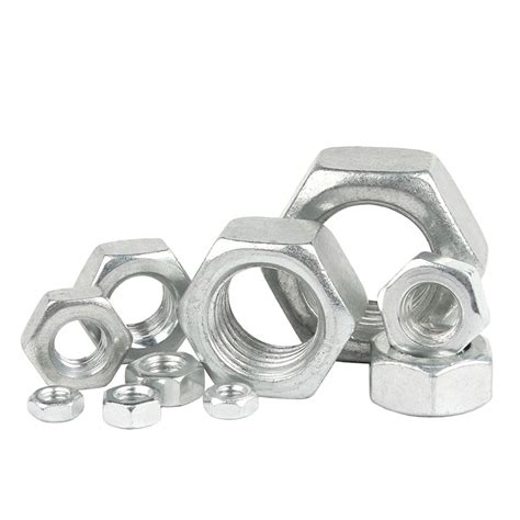 China Galvanized White Blue Zinc Plated Din Hex Nut Manufacturer And