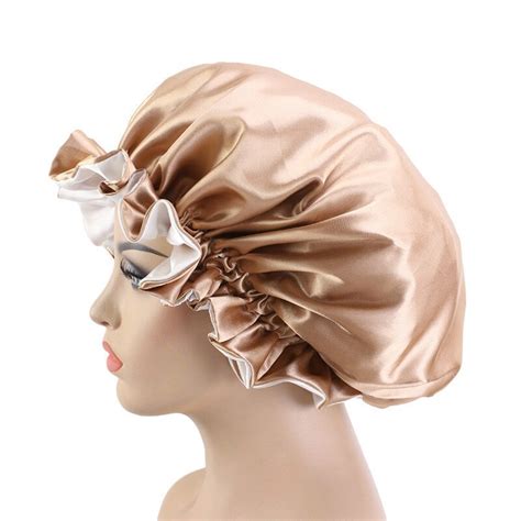 Neue Feste Frauen Satin Bonnet Mode Stain Seidige Gro E Motorhaube F R