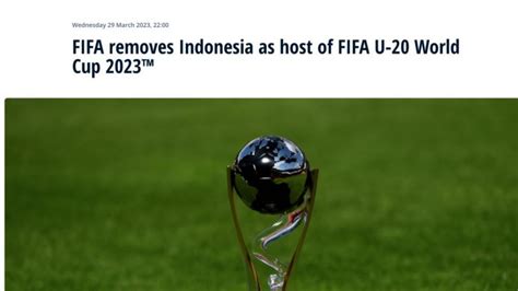 Indonesia Batal Jadi Tuan Rumah Piala Dunia U 20 Siap Siap Sanksi FIFA