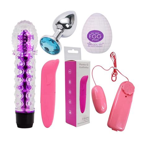 Kit Vibrador Bullet Multivelocidade Penis Personal Golfinho Ponto G