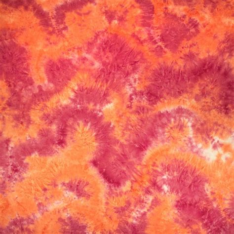 Raspberry Peach Tie Dye Printed Dty Brushed Jersey Fabric By Etsy