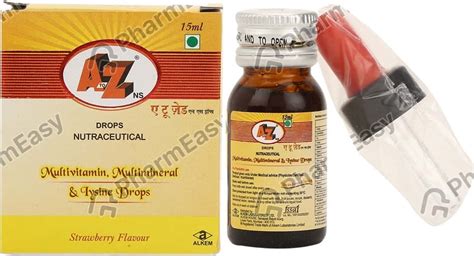 A To Z Ns Strawberry Flavour Bottle Of 15ml Drops Uses Side Effects