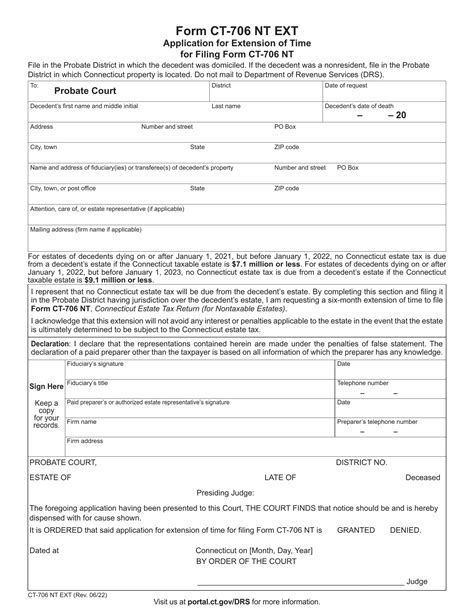 Form Ct Nt Ext Fill Out Printable Pdf Forms Online