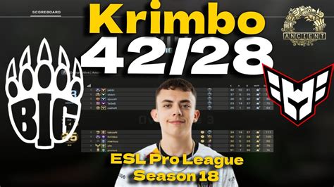 CSGO POV BIG Krimbo 42 28 Vs Heroic Ancient ESL Pro League Season