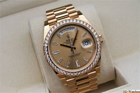 Watchnet Luxury Time Fs Rolex Day Date Mm Watch Diamond