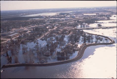 Severe Storms Flooding Grand Forks ND April 1 1997 Aerial Of A