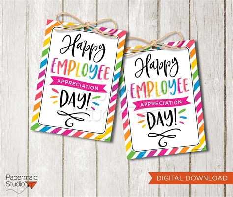 Employee Appreciation Day Tag Printable Employee Etsy Australia