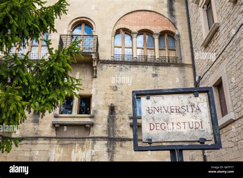 University In San Marino Europe Stock Photo Alamy