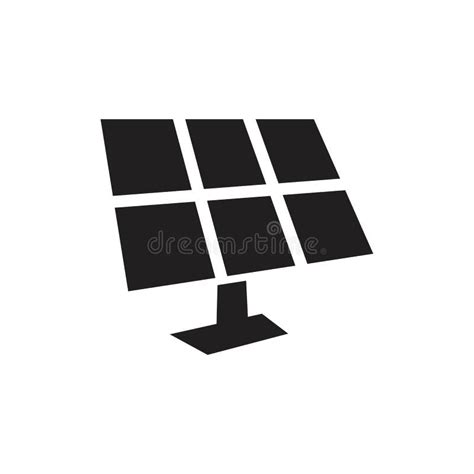 Solar Panels Technology Black White Icon Set Stock Illustrations 49