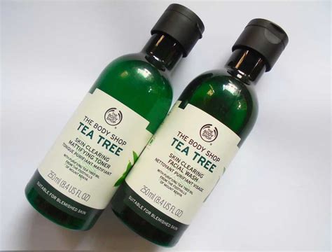 The Body Shop Tea Tree Skin Clearing Facial Wash & Mattifying Toner Review - High On Gloss