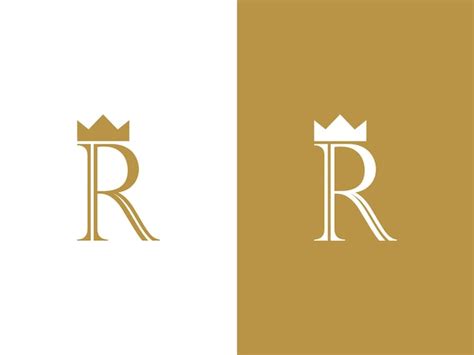 Premium Vector Premium Vector Letter R Logo With Crown Vector