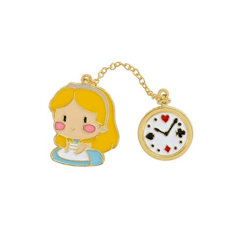 Alice In Wonderland Watch Chain Chibi Enamel Pin Distinct Pins