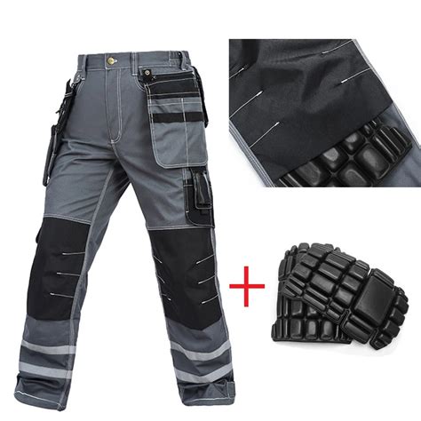 Work Qveralls Men Working Pants Multi Pockets Wear Resistant Worker ...