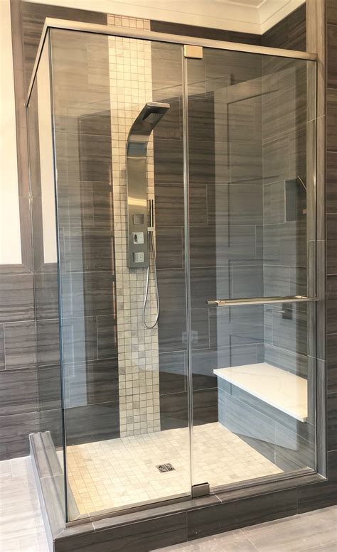 Modern Shower With Brushed Nickel Hardware In Clarksville Md By