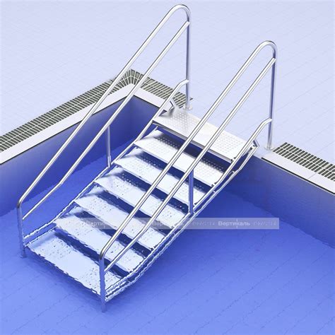 Лестница в бассейн для МГН, инд. от производителя