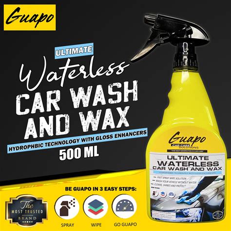 Guapo Car Care Solutions Ultimate Waterless Car Wash And Wax 500ml Motor Cleaner Car Cleaner