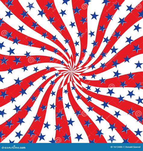 Red White and Blue Stars on Swirl Background Stock Vector ...