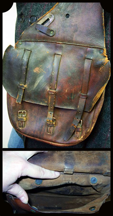 Vintage Leather 1917 US Cavalry Saddlebags Antique