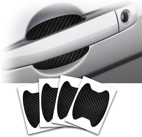 Pcs Car Door Handle Sticker Universal Carbon Fiber Anti Scratches Car