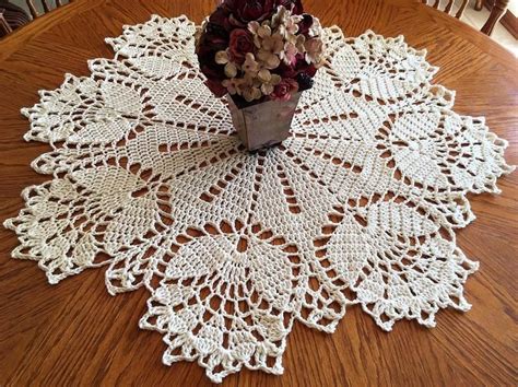 Inch Doily Tulip Doily Table Cover Centerpiece Handmade Doily