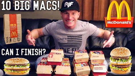 The 10 Big Mac Challenge Epic Cheat Meal Youtube