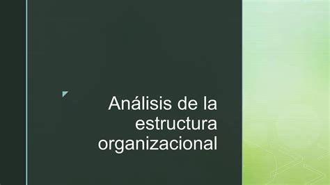 Análisis De La Estructura Organizacionalpptx